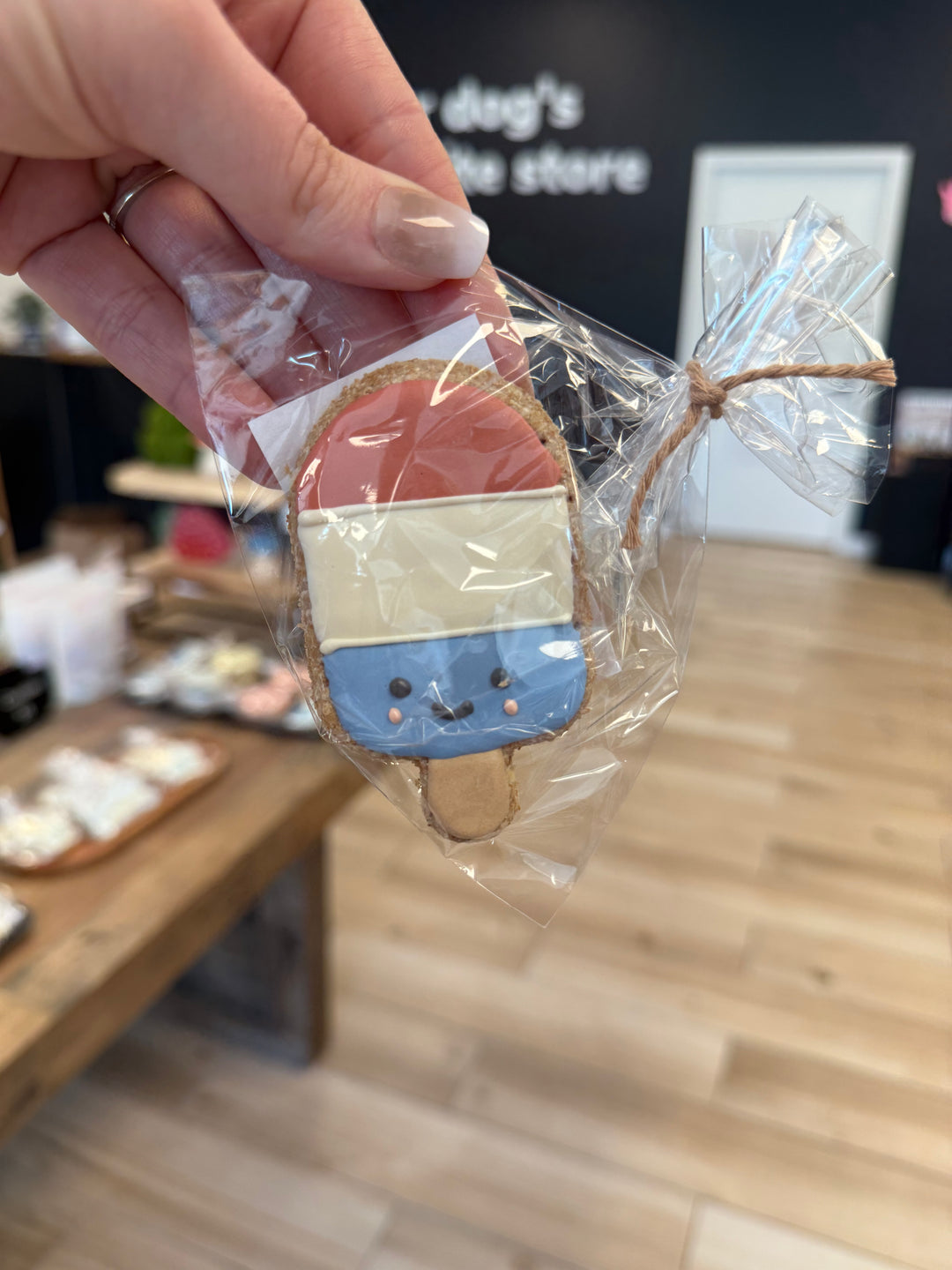 Bakery Table: Single Cookie - Red White & Blue Ice Pop