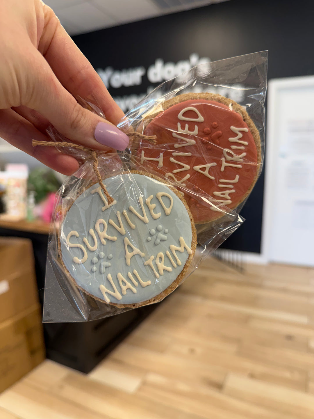Bakery Table: I Survived a Nail Trim Round (Single Cookie)