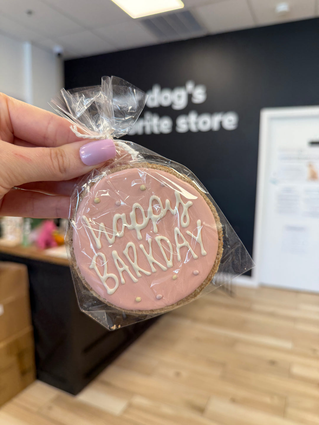 Bakery Table: Happy Barkday Round (Single Cookie)