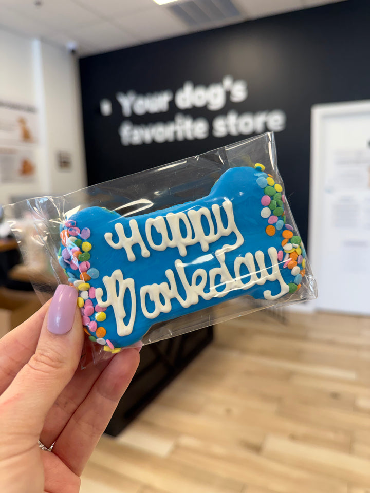 Bakery Table: Happy Barkday Bone Asst. Colors (Single Cookie)