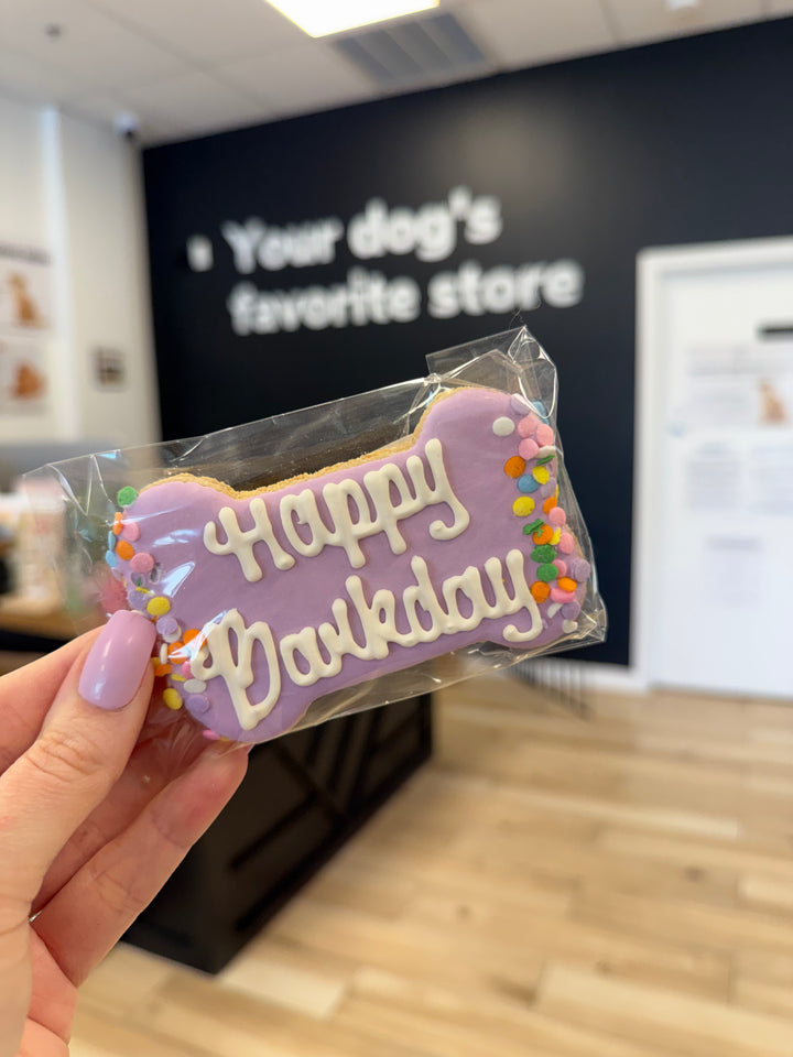 Bakery Table: Happy Barkday Bone Asst. Colors (Single Cookie)