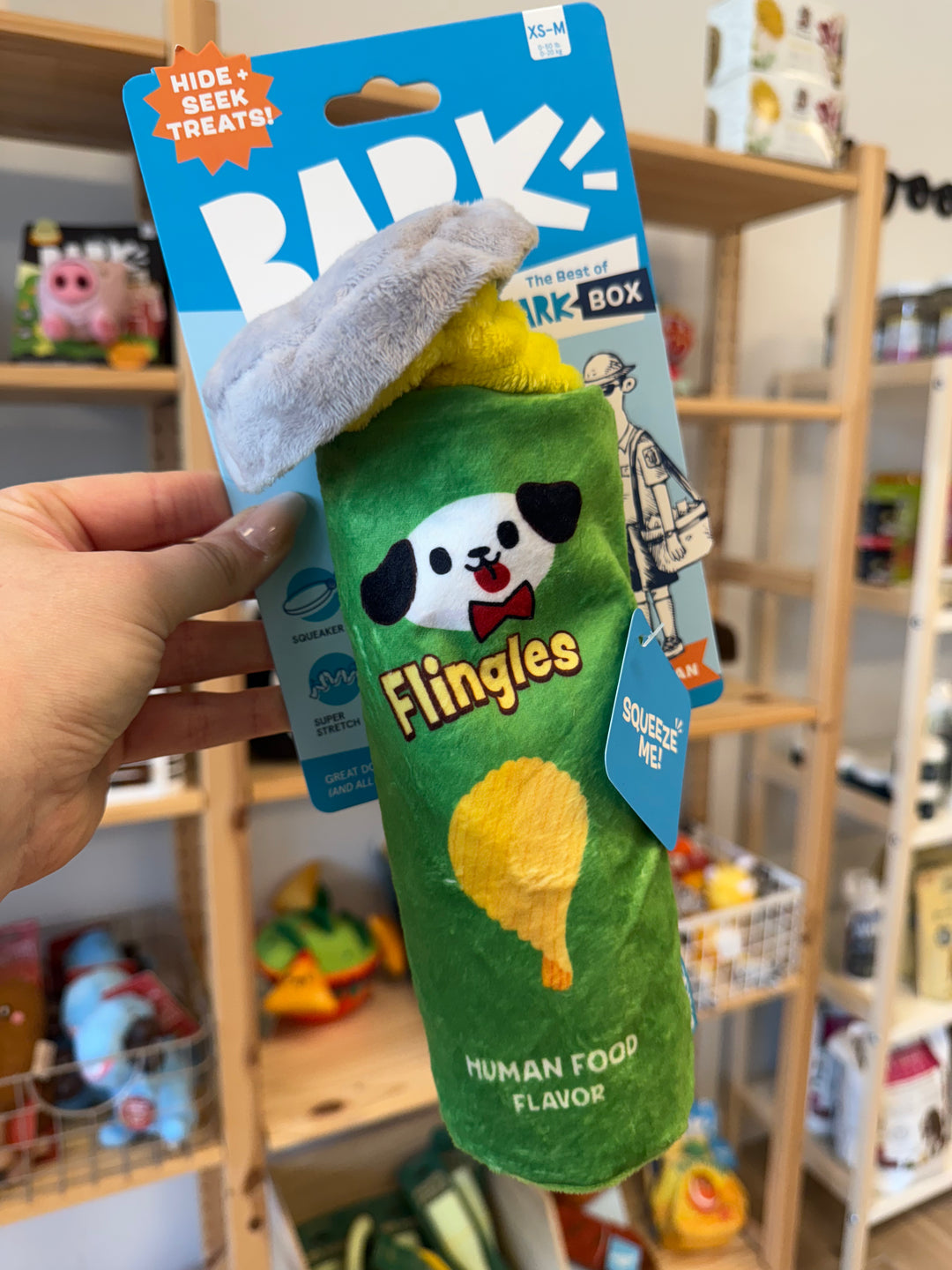 Dog Toy: BARK Flingles Can Plush