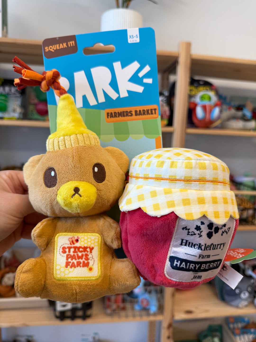 Dog Toy: BARK That's My Jam, Honey Plush