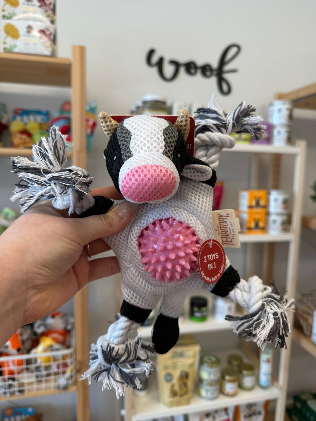 Dog Toy: Cow 2-in-1 Toy
