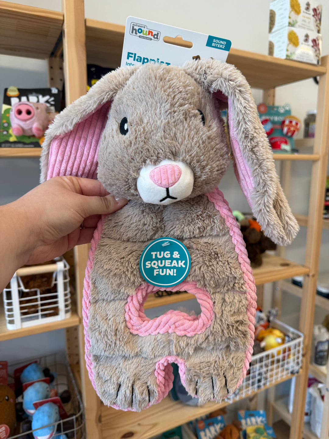 Dog Toy: Cuddle Tugs - Bunny Plush