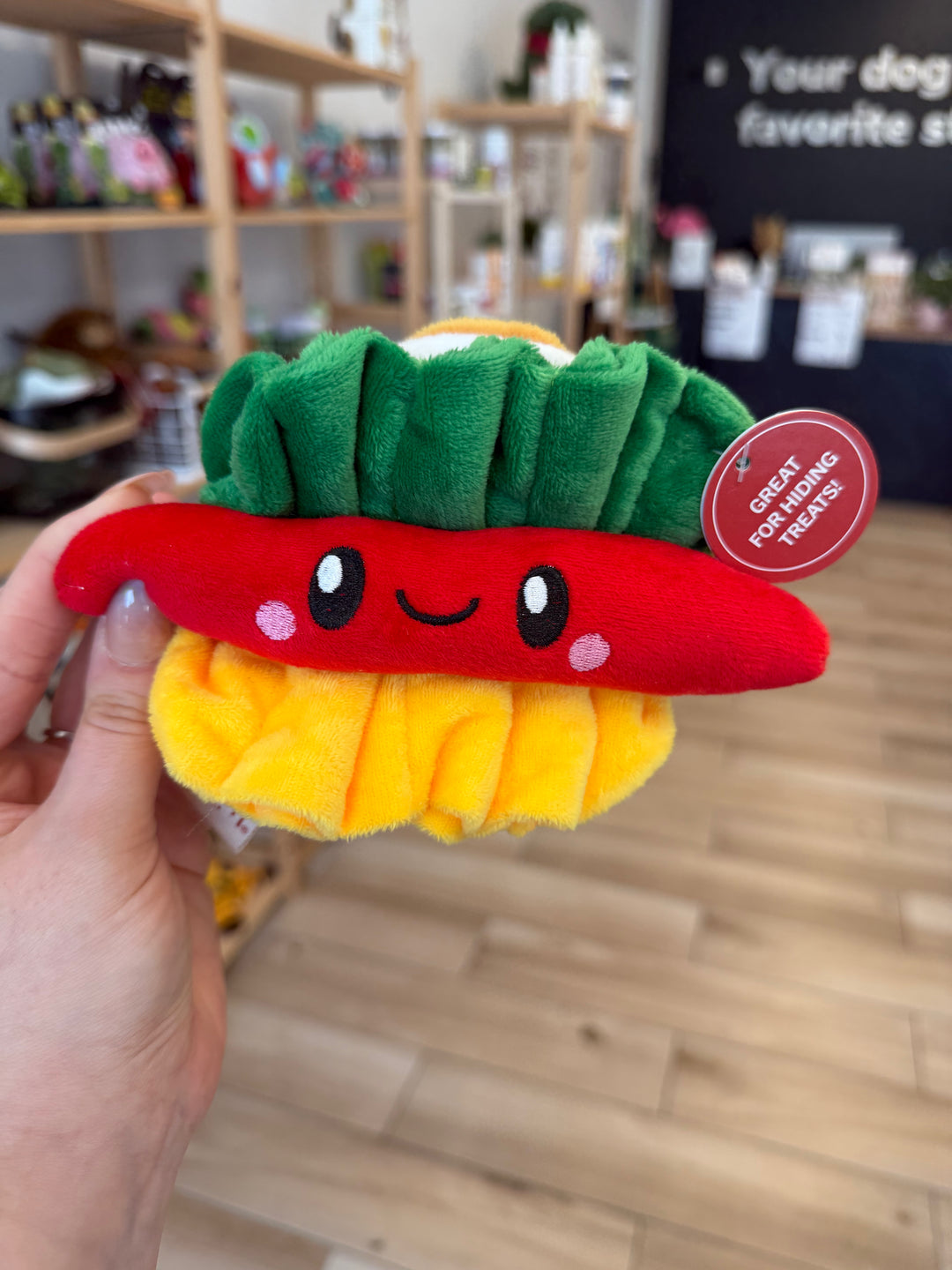 Dog Toy: Hot Dog Hide-and-Treat Toy