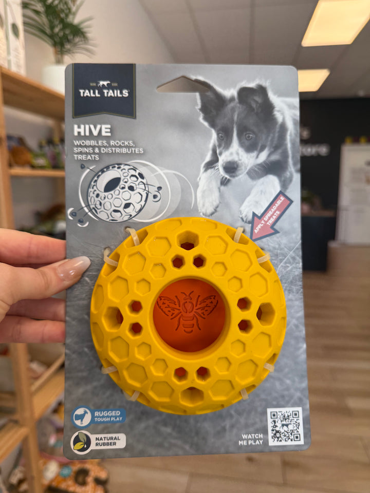 Dog Toy: Rubber Bee Hive Enrichment Toy