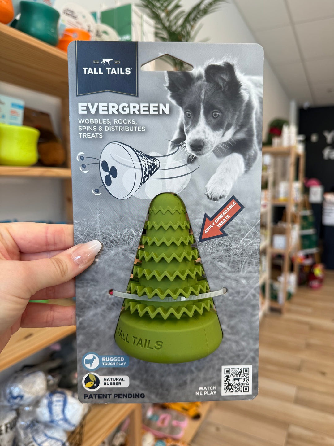 Dog Toy: Rubber Evergreen Tree Reward Toy