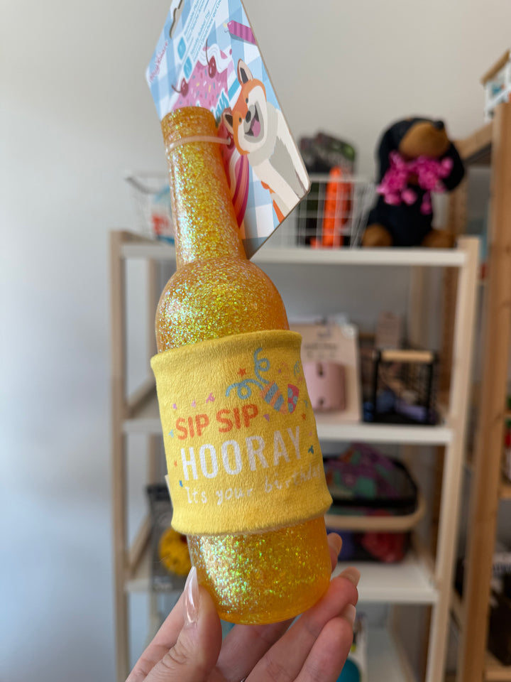 Dog Toy: Yappy Birthday Wine Rubber Toy