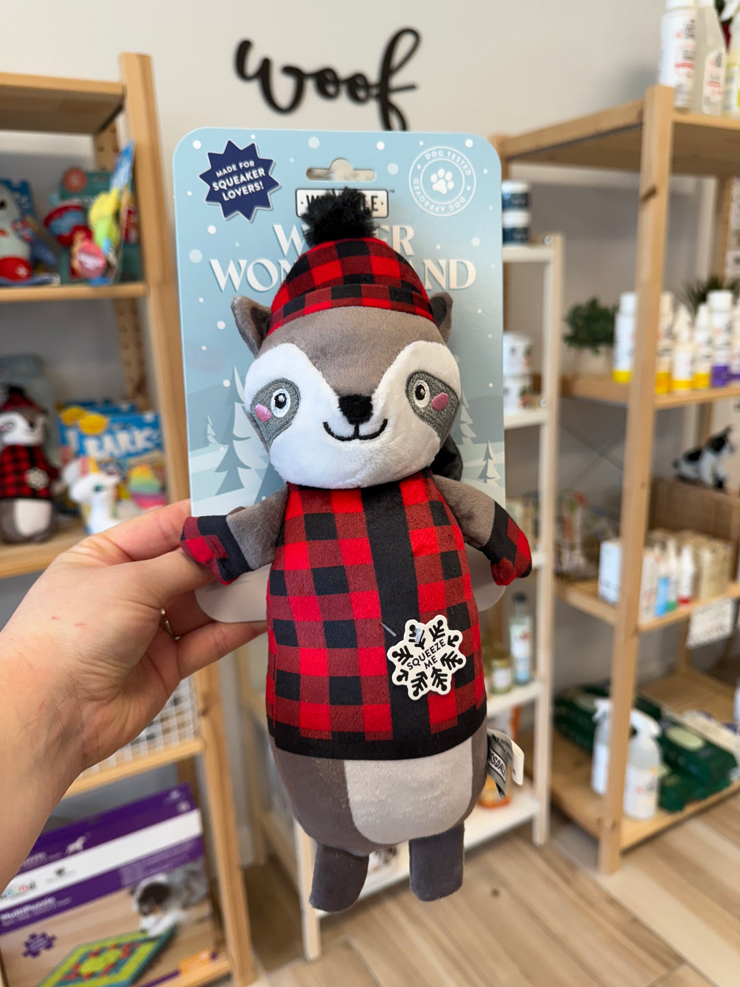 Dog Toy: Brrring On The Snow Plush Dog Toy
