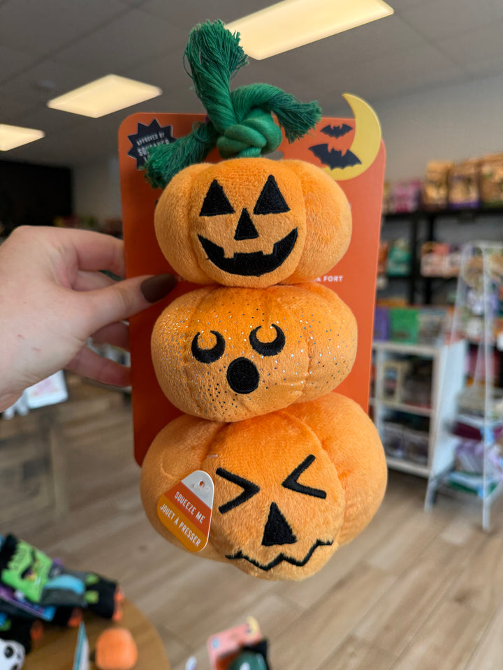 Dog Toy: Stack-O-Lantern Plush Rope