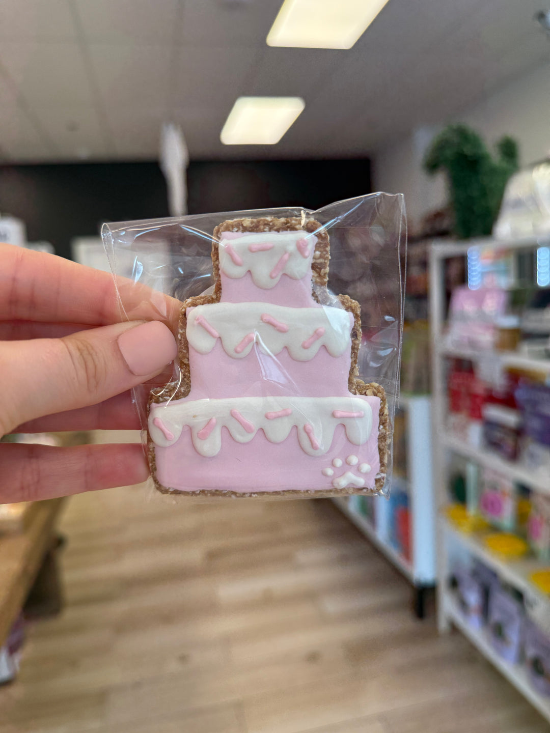 Bakery Table: Single Cookie - Pink Birthday Cake