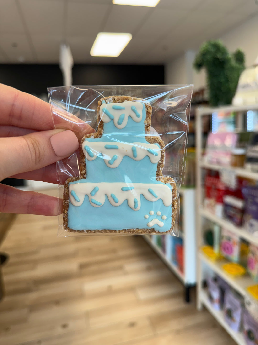 Bakery Table: Single Cookie - Blue Birthday Cake