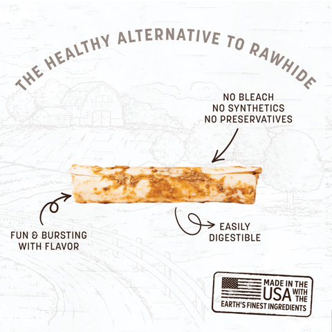 Earth Animal - No Hide Medium Peanut Butter Rolls Value 3-pack