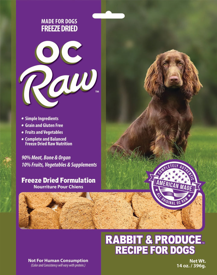 OC Raw Freeze-Dried Rabbit Patties, 14oz
