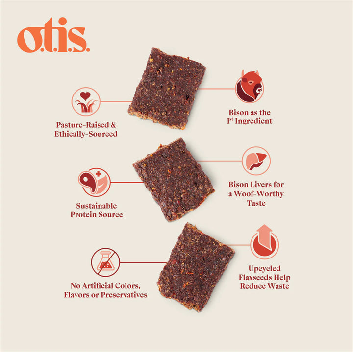 Otis - Bison Jerky Dog Treat 4oz