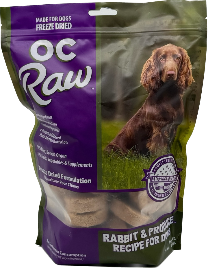 OC Raw Freeze-Dried Rabbit Patties, 14oz