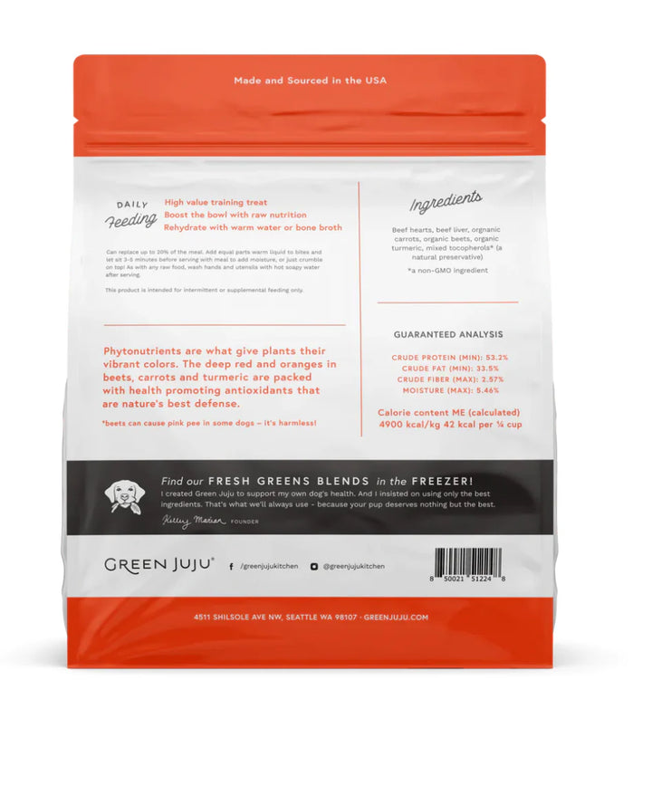 Green Juju - Beef Red Dog Treats 3oz