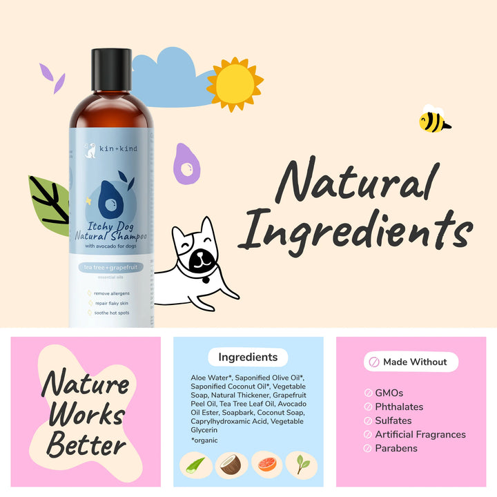 Kin+Kind - Itchy Dog Shampoo (Tea Tree & Grapefruit)