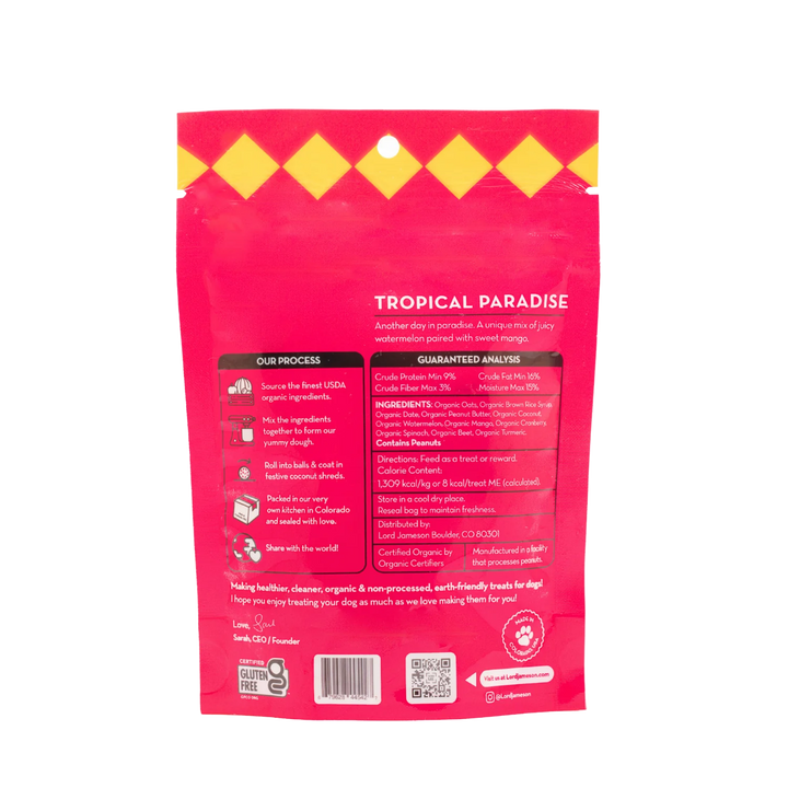 Lord Jameson - Tropical Paradise Organic Dog Treats 3oz