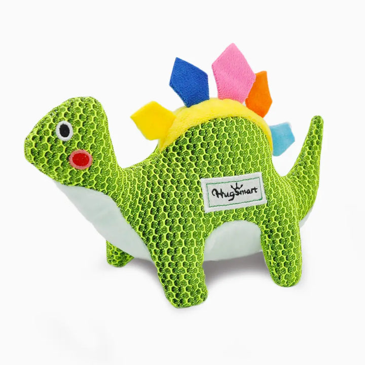 Dog Toy: Colorful Dino Plush