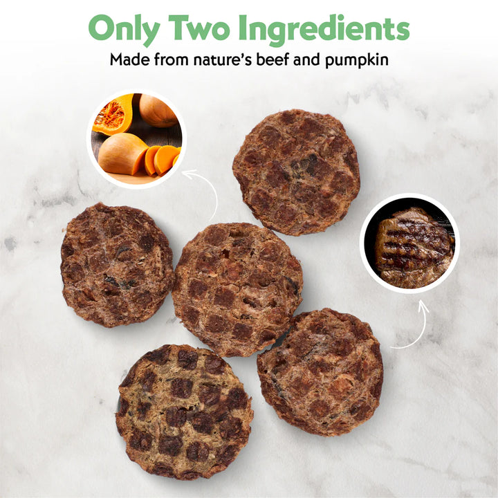 vitafur: Barkin' Burger - Beef & Pumpkin Dog Treats 4oz