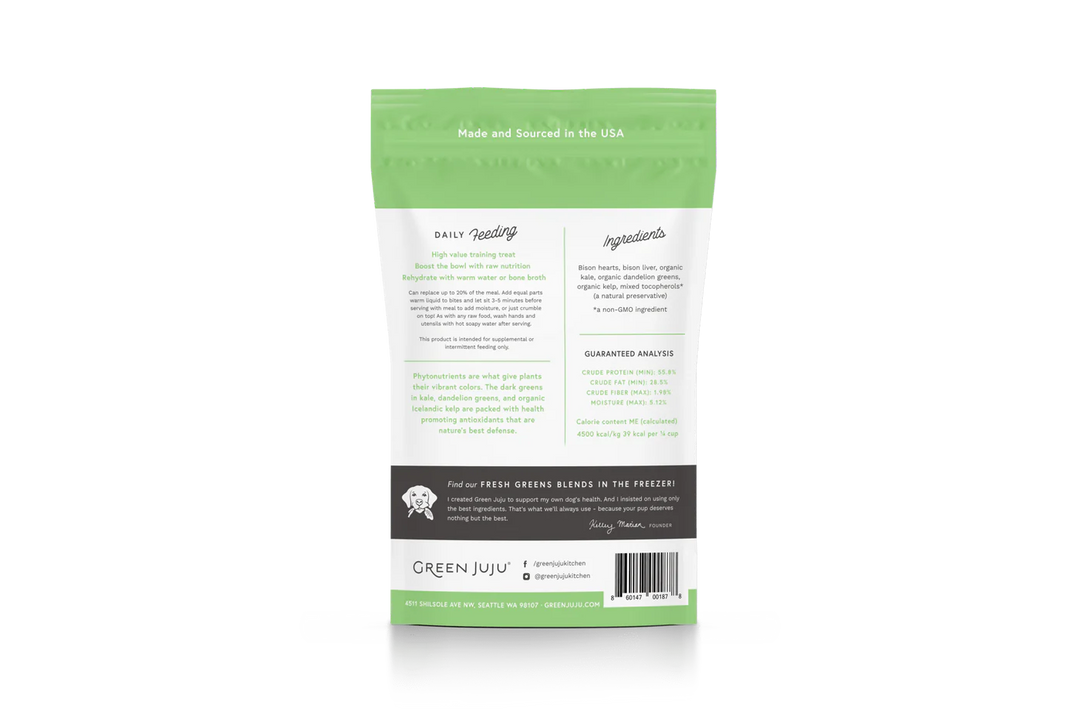 Green Juju - Bison Green Dog Treats 2.5oz