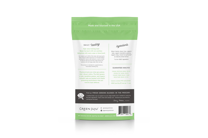 Green Juju - Bison Green Dog Treats 2.5oz