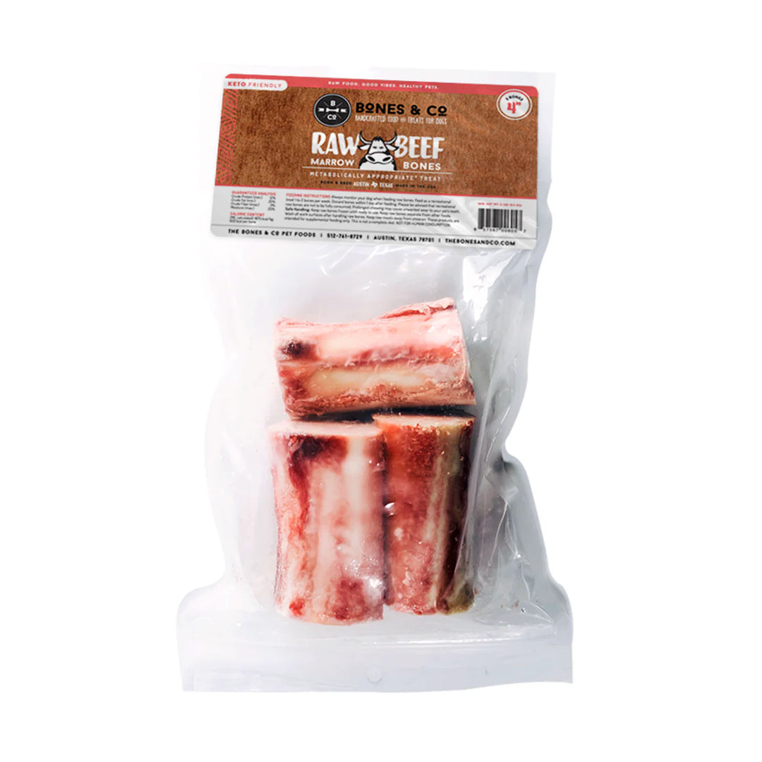 Bones & Co - 4-inch Raw Beef Marrow Bones