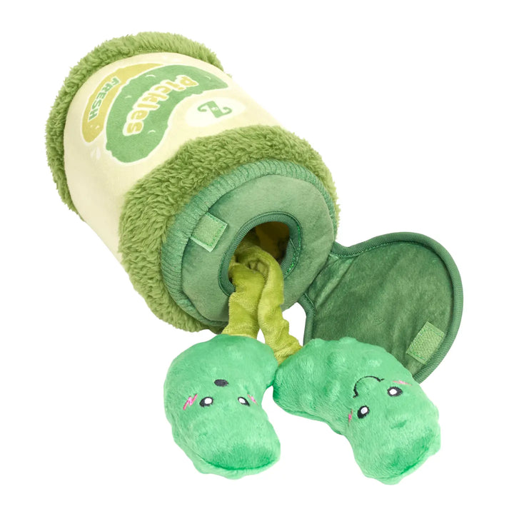 Dog Toy: Bungee Burrow Pickle Jar Plush