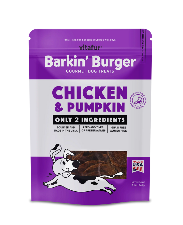 vitafur: Barkin' Burger - Chicken & Pumpkin Dog Treats 4oz