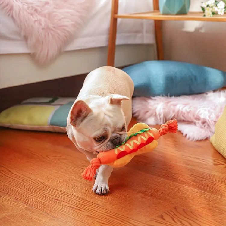 Dog Toy: Hot Dog Plush