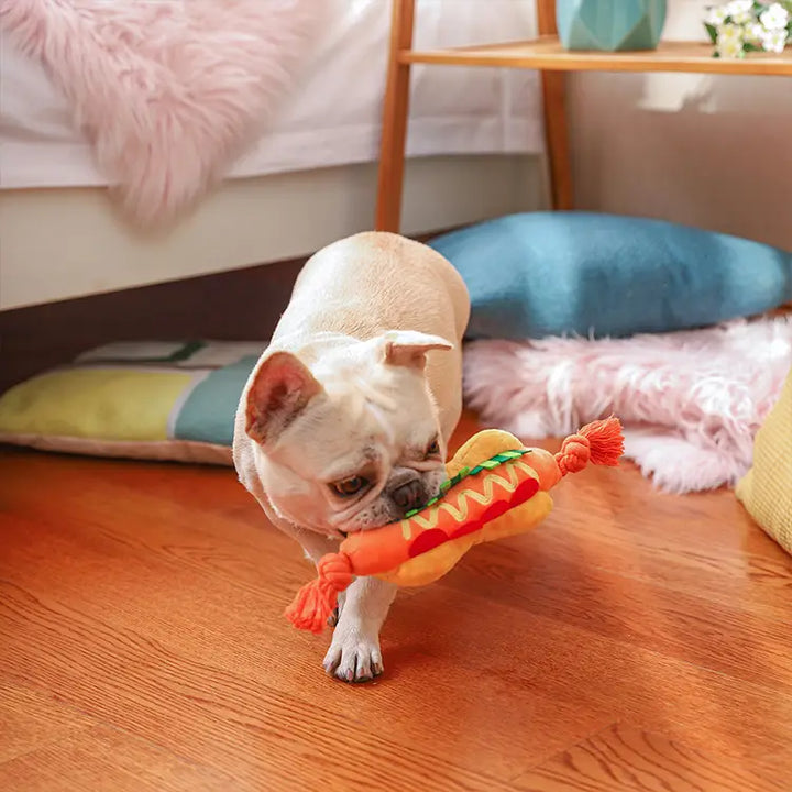 Dog Toy: Hot Dog Plush