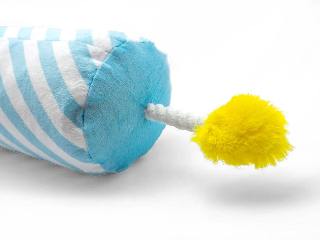 Birthday Candle Dog Toy - Blue