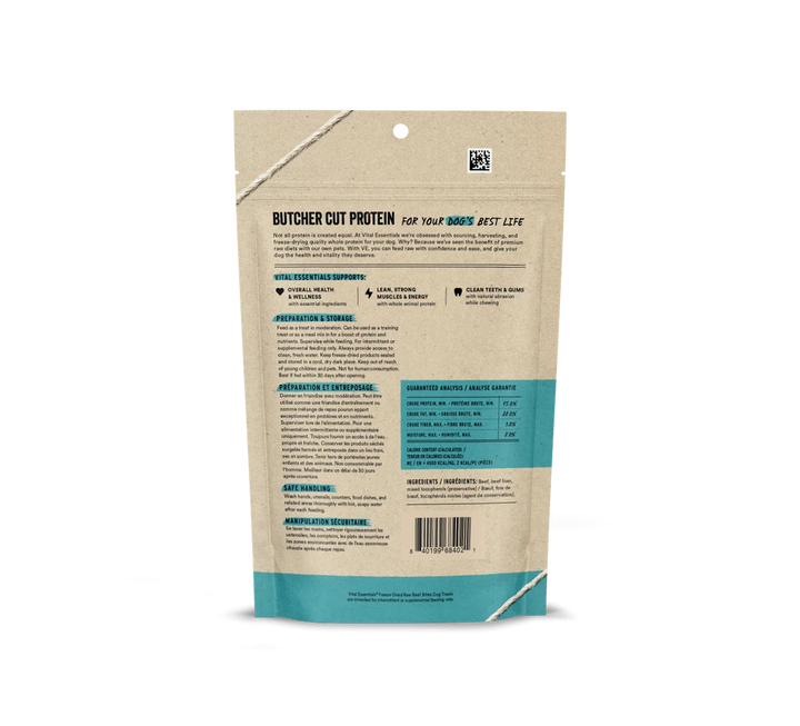 Vital Essentials - Freeze Dried Beef Dog Treats 2.5oz
