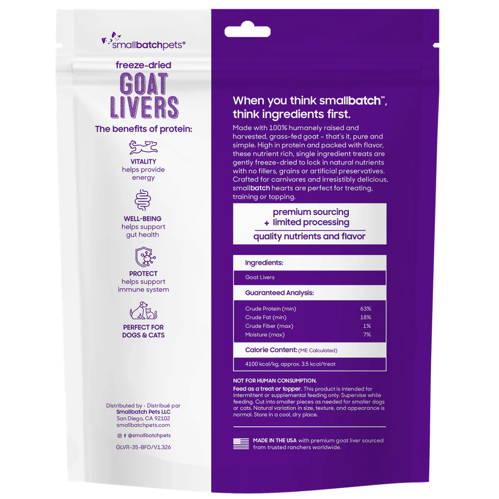 Smallbatch - Freeze-Dried Goat Liver 3oz