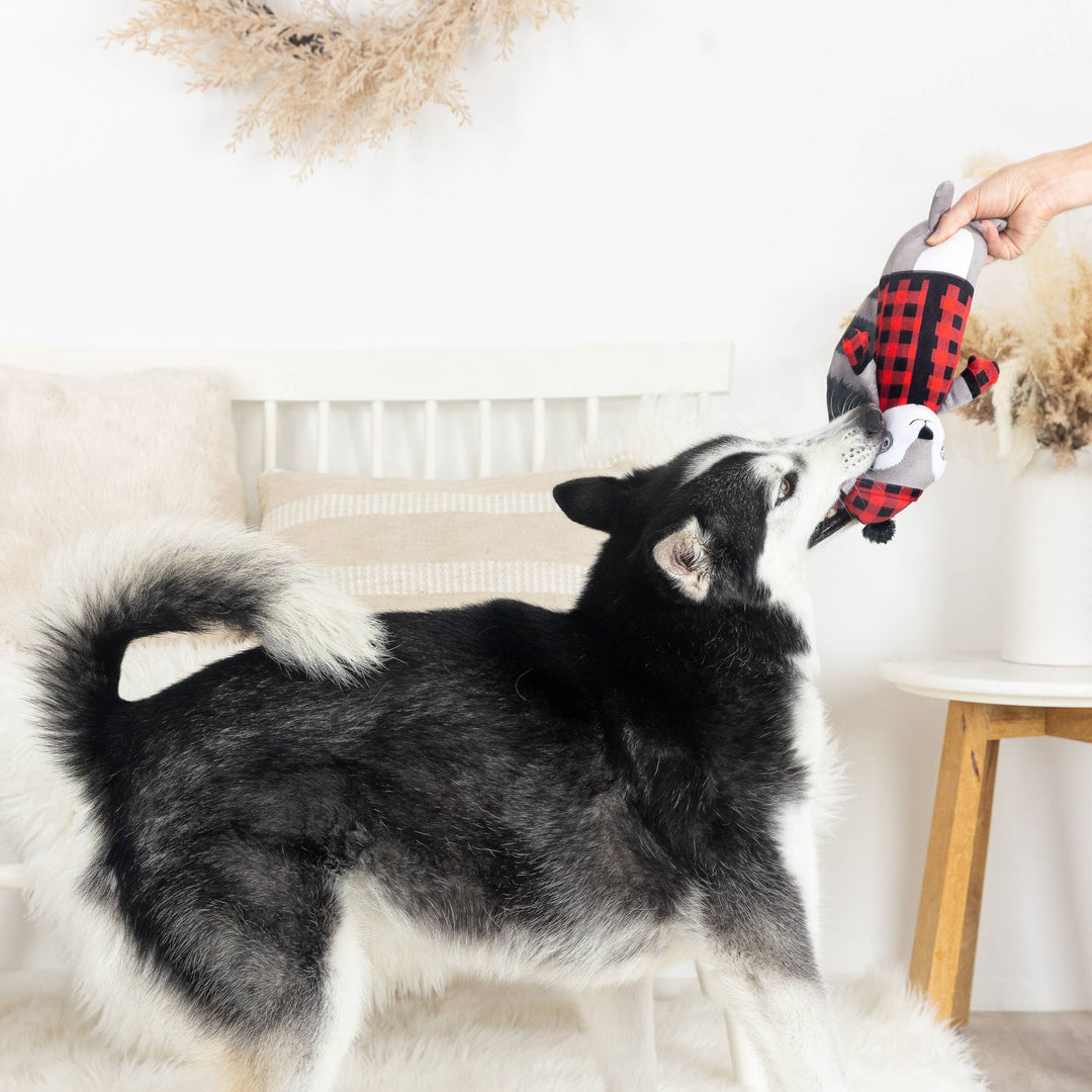 Dog Toy: Brrring On The Snow Plush Dog Toy