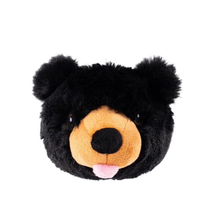 Tall Tails - Black Bear Head Ball Dog Toy, 4-in