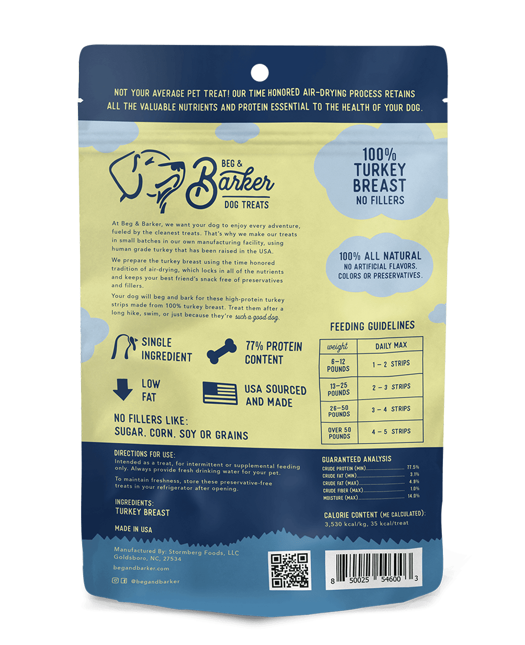 Beg & Barker - Air Dried Turkey Breast Strips 4oz