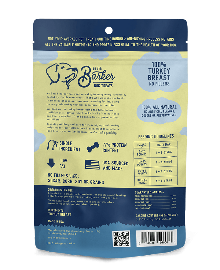 Beg & Barker - Air Dried Turkey Breast Strips 4oz