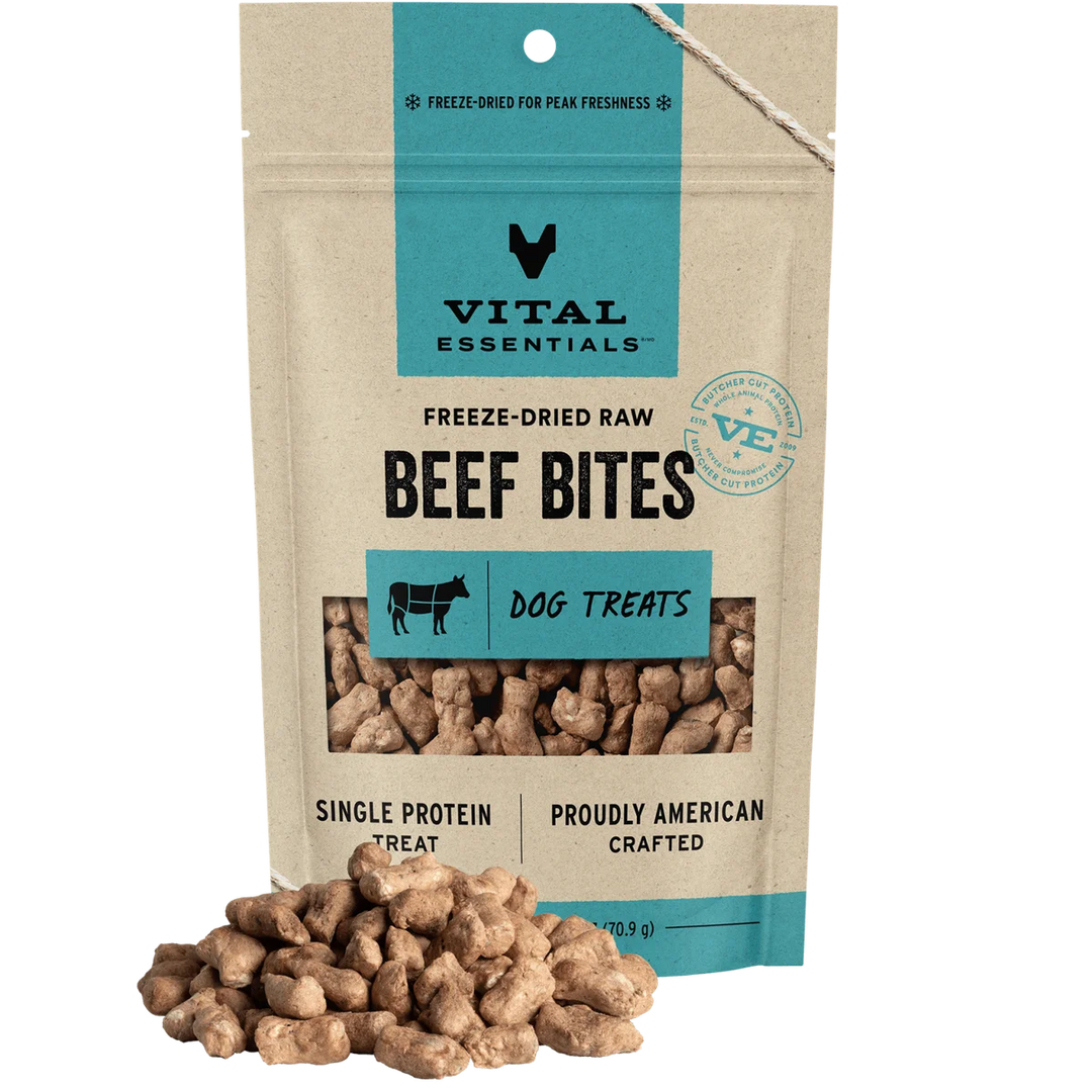 Vital Essentials - Freeze Dried Beef Dog Treats 2.5oz