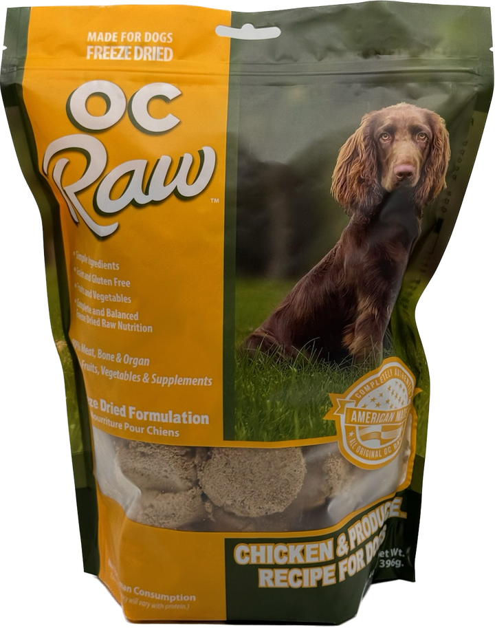 OC Raw Freeze-Dried Chicken Patties, 14oz