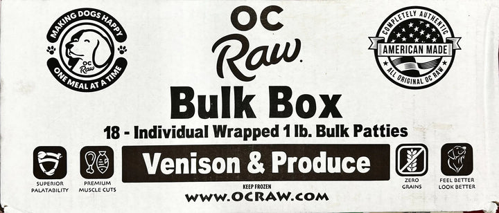 OC Raw 18lb Bulk Box (Pre-Order)