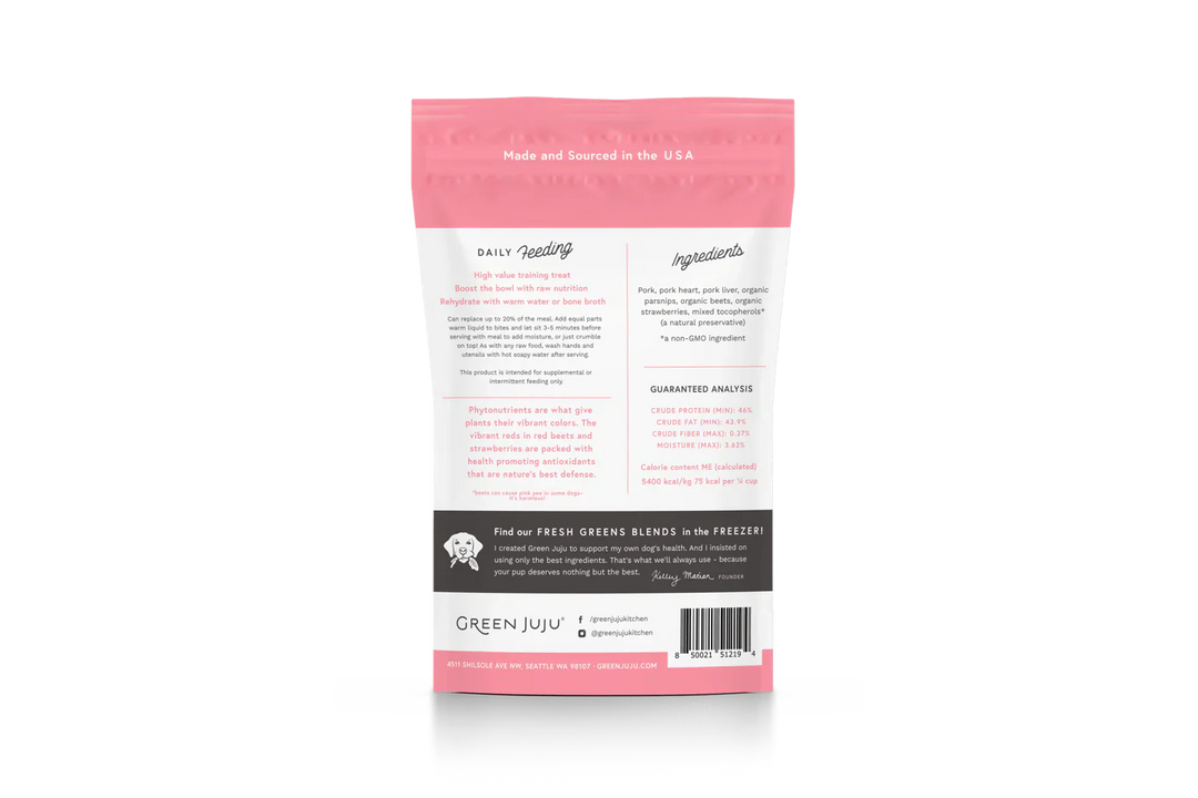 Green Juju - Pork Pink Dog Treats 3oz