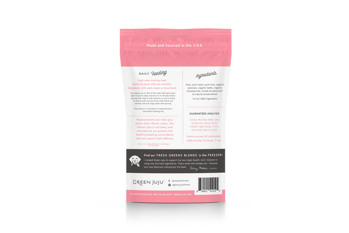 Green Juju - Pork Pink Dog Treats 3oz