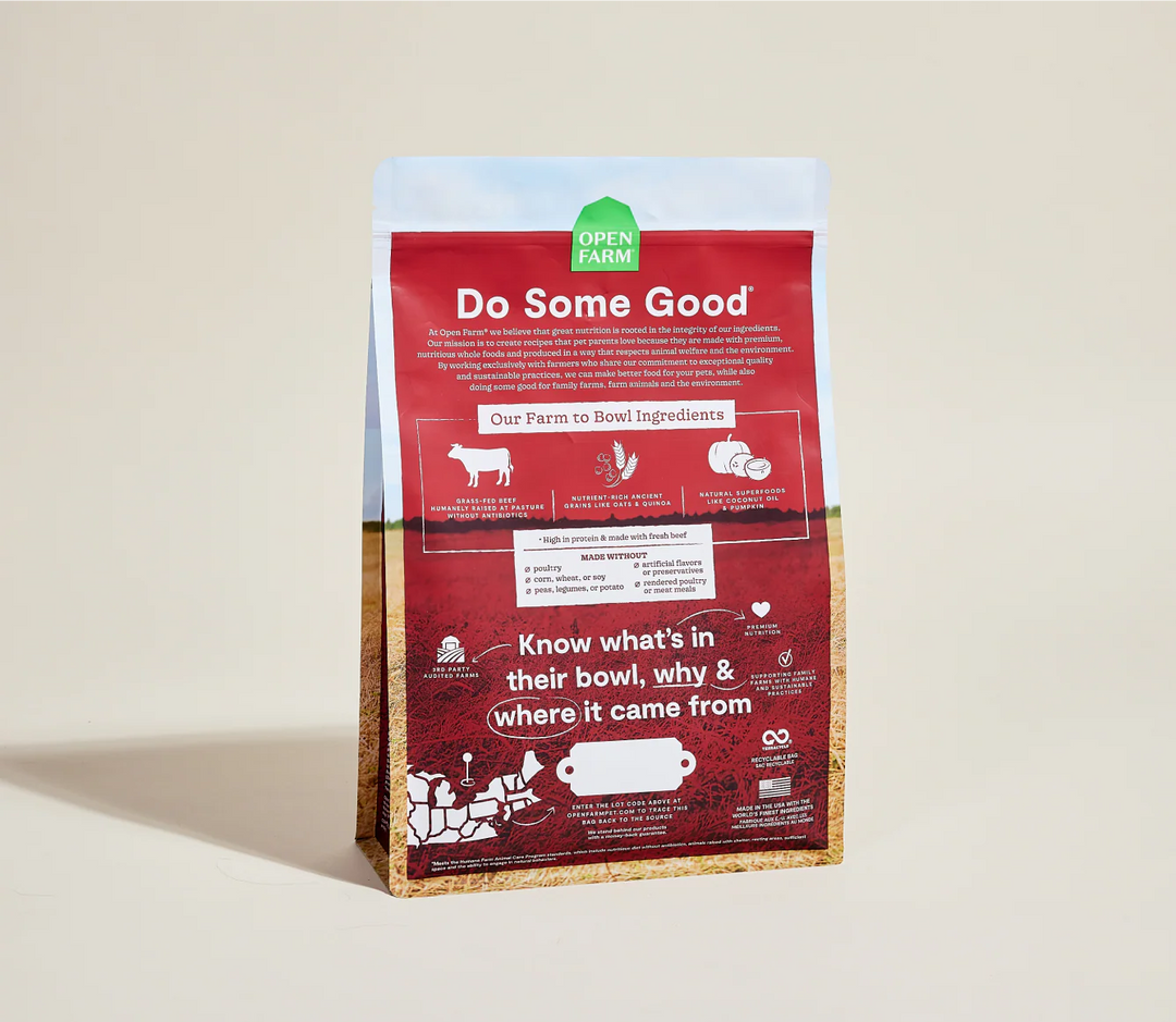 Open Farm - Grass-Fed Beef & Ancient Grains Dog Food 4lb