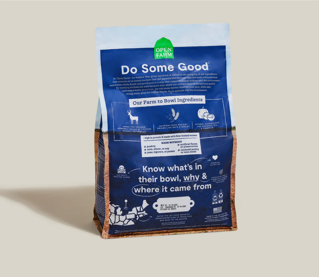 Open Farm - New Zealand Venison & Ancient Grains Dog Food 4lb