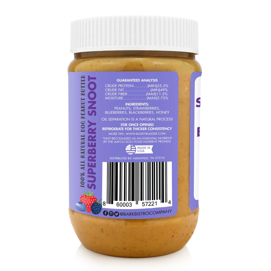 Buddy Budder - Superberry Snoot Peanut Butter 17oz