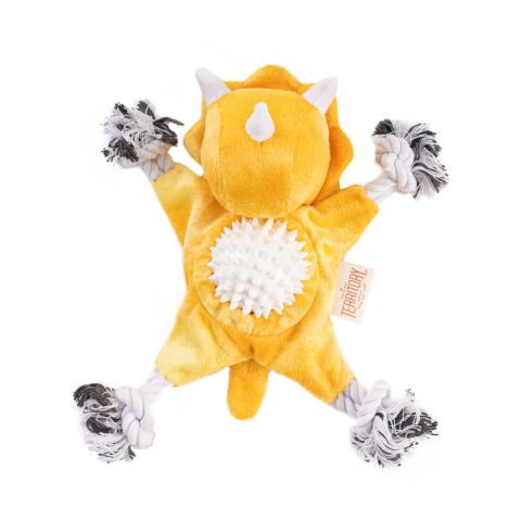 Territory - Triceratops 2-in-1 Tug Fetch Dog Toy