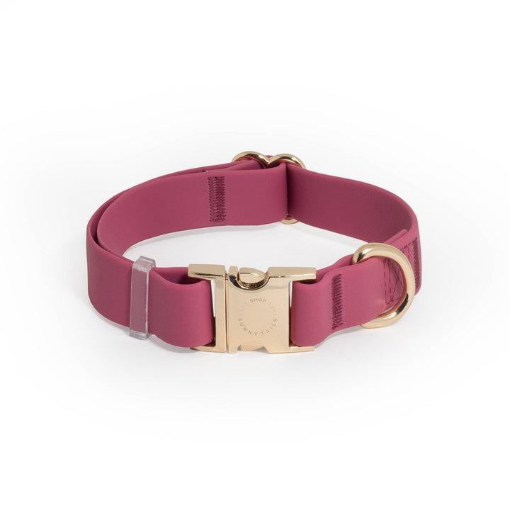 Shop Sunny Tails - Mulberry Burgundy Waterproof Dog Collar